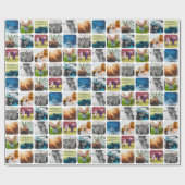 10 vierkant Sjabloon Rond Wit Lijst van het Net va Cadeaupapier (Vlak)