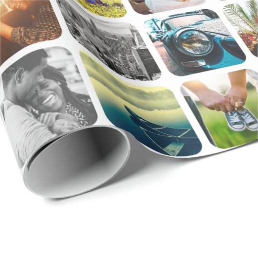 10 vierkant Sjabloon Rond Wit Lijst van het Net va Cadeaupapier (Rol Hoek)