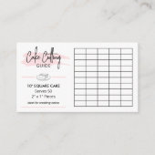 10"Vierkante Cake 2x1 Porties Snijgids Informatiekaartje (Voorkant)