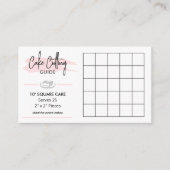 10"Vierkante Cake Serving Guide 2x2 Gebeurtenisdel Informatiekaartje (Voorkant)