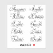 10 Voornaam | Moderne Calligrafie Stickers (Vel)