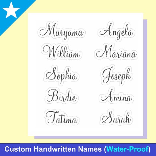 10 Voornaam | Moderne Calligrafie Stickers