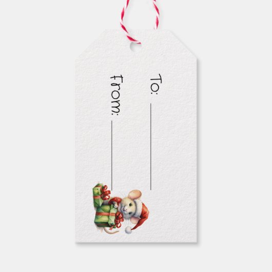 10 Vrolijk kerstcadeau Label Cadeaulabel (Achterkant)