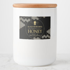 10 Waterdichte Honingraat Bee Raw Honey Label Zwar Voedselcontainer Etiket