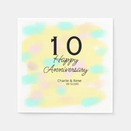 10 wedding anniversary yellow pastel name retro bo servet