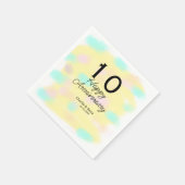 10 wedding anniversary yellow pastel name retro bo servet (Hoek)