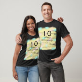 10 wedding anniversary yellow pastel name retro bo t-shirt (Unisex)