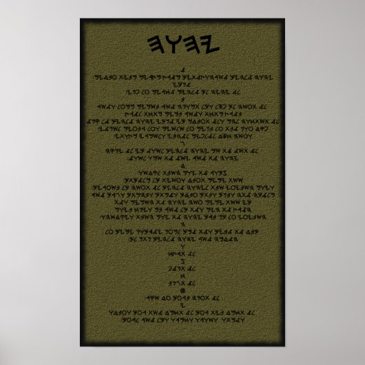 10 woorden van Yah Poster (Voorkant)