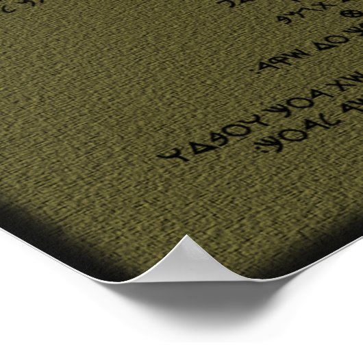 10 woorden van Yah Poster (Hoek)