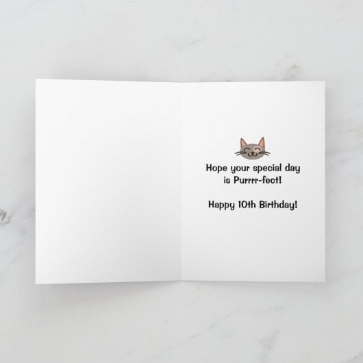 10 worden? Je moet me nu meteen kitten! Kaart (Binnen)