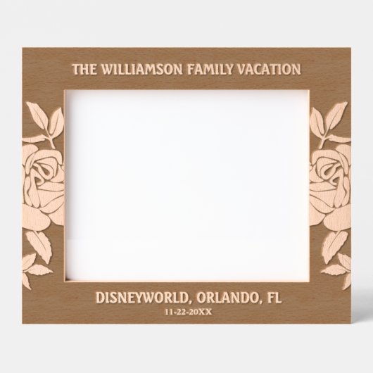 10 "x8" Familie Vakantie Evenement Datum Naam Plaa Gegraveerde Lijstjes (Voorkant)