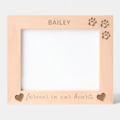 10 "x8" Pet Memorial Dog Cat Paws Harten geëtst Gegraveerde Lijstjes (Voorkant)