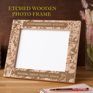 10 "x8" voor grootouders met liefde Bloemenrand Gegraveerde Lijstjes