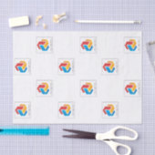 10 x 15-inch getransformeerd Logo - verticaal Tissuepapier (Craft)