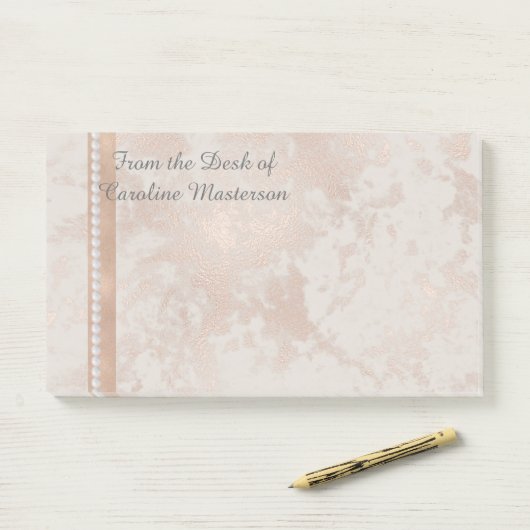  10 x 6 inch Post it notes roos gold (Op bureau)