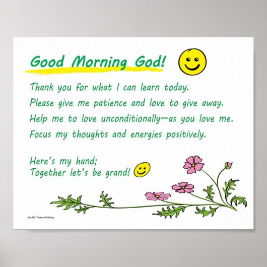 10 x 8 inch poster: "Goedemorgen God!" Poster (Voorkant)