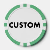 10 x Aangepast Gepersonaliseerd GROEN Casino, Poker Chips (Voorkant)