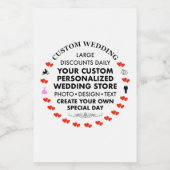 10 x Aangepaste bruiloft MINI WIJNETIKETTEN Wijn Etiket (Enkel label)