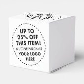 10 x Aangepaste Favorietendozen 25% KORTING Bulk A Bedankdoosjes (Achterkant)