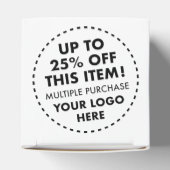 10 x Aangepaste Favorietendozen 25% KORTING Bulkaa Bedankdoosjes (Bovenkant)