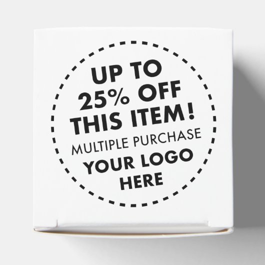 10 x Aangepaste Favorietendozen 25% KORTING Bulkaa Bedankdoosjes (Bovenkant)