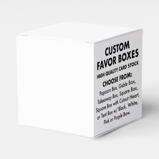 10 x aangepaste gepersonaliseerde 2" vierkante gun bedankdoosjes (Voorkant Zijde)