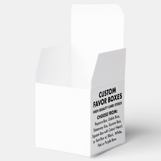 10 x aangepaste gepersonaliseerde 2" vierkante gun bedankdoosjes (Geopend)