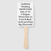 10 x aangepaste gepersonaliseerde bruiloft hand fa handwaaier (Voorkant)