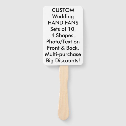 10 x aangepaste gepersonaliseerde bruiloft hand fa handwaaier (Voorkant)