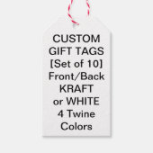 10 x Aangepaste Gepersonaliseerde Kraft Gift Label Cadeaulabel (Voorkant)
