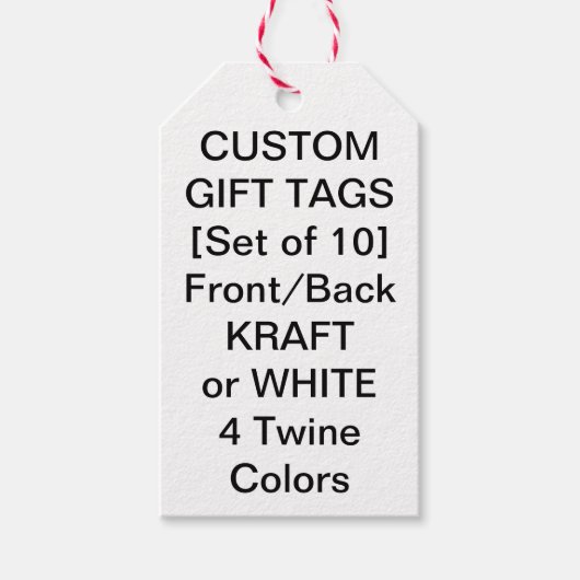 10 x Aangepaste Gepersonaliseerde Kraft Gift Label Cadeaulabel (Voorkant)