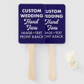 10 x Aangepaste Gepersonaliseerde Wedding Hand Fan Handwaaier (Voorkant en achterkant)