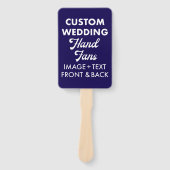 10 x Aangepaste Gepersonaliseerde Wedding Hand Fan Handwaaier (Voorkant)