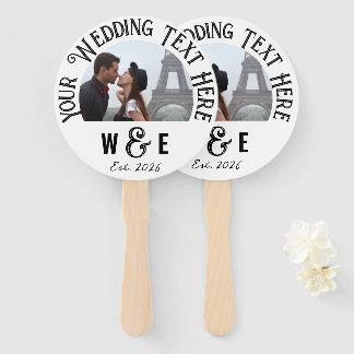 10 x Aangepaste Tekst Hand Fans Huwelijksgunsten Handwaaier