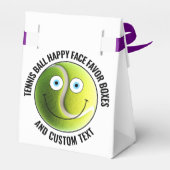 10 x Aangepaste Tennisbal BLAUW OGEN Gelukkig Gezi Bedankdoosjes (Achterkant)