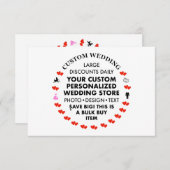 10 x aangepaste trouwbehuizing Kaarten (Voorkant / Achterkant)