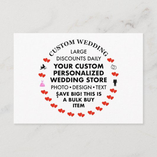 10 x aangepaste trouwbehuizing Kaarten (Voorkant)