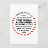 10 x aangepaste trouwbehuizing Kaarten (Achterkant)