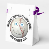 10 x Custom Baseball BLUE EYES Happy Face Bedankdoosjes (Achterkant)