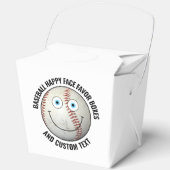 10 x Custom Baseball Party BLUE EYES Happy Face Bedankdoosjes (Voorkant)