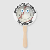 10 x Custom Baseball Party BLUE EYES Happy Face Handwaaier (Achterkant)