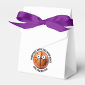 10 x Custom Basketbal BLAUW OGEN Happy Face Bedankdoosjes (Voorkant Zijde)