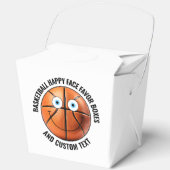 10 x Custom Basketbal Party BLUE EYES Happy Face Bedankdoosjes (Voorkant)