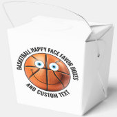 10 x Custom Basketbal Party BLUE EYES Happy Face Bedankdoosjes (Achterkant)
