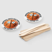 10 x Custom Basketbal Party BLUE EYES Happy Face Handwaaier (Niet-gemonteerd)