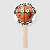 10 x Custom Basketbal Party BLUE EYES Happy Face Handwaaier (Voorkant)
