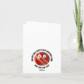 10 x Custom Cricket BLUE EYES Happy Face Greeting Kaart (Achterkant)