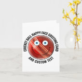 10 x Custom Cricket BLUE EYES Happy Face Greeting Kaart (Gele Bloem)