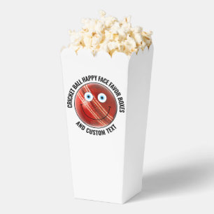 10 x Custom Cricket BLUE EYES Happy Face Popcorn Bedankdoosjes