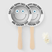 10 x Custom Golf Theme Party BLUE EYES Happy Face Handwaaier (Voorkant en achterkant)